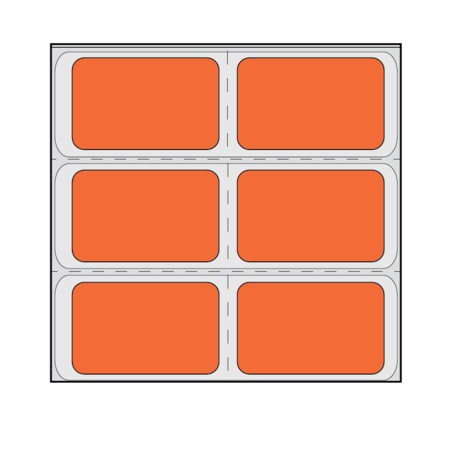 Direct Thermal Piggy Back Label, Strip Style 2-up 13/16 X 1-11/16